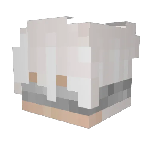chao_zai Minecraft avatar head, 3D render