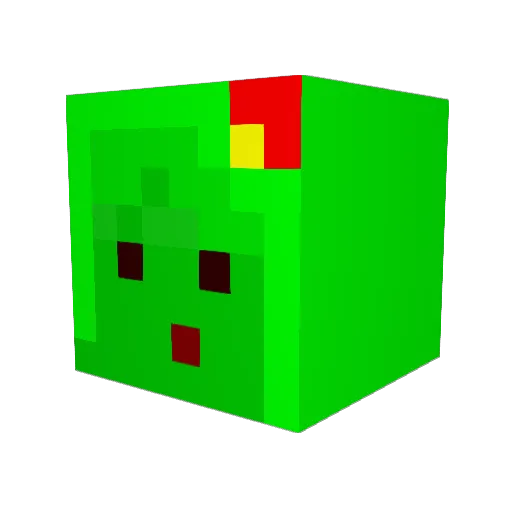 chaokuaile Minecraft avatar head, 3D render