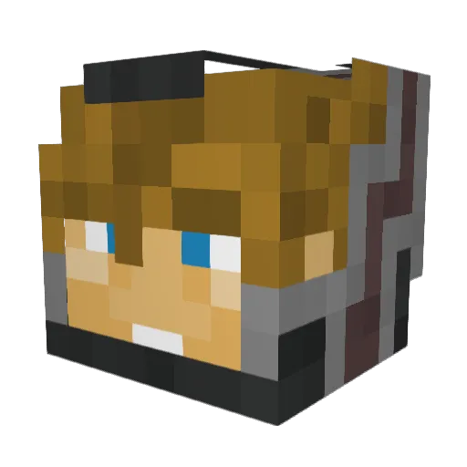 chaosFish555 Minecraft avatar head, 3D render