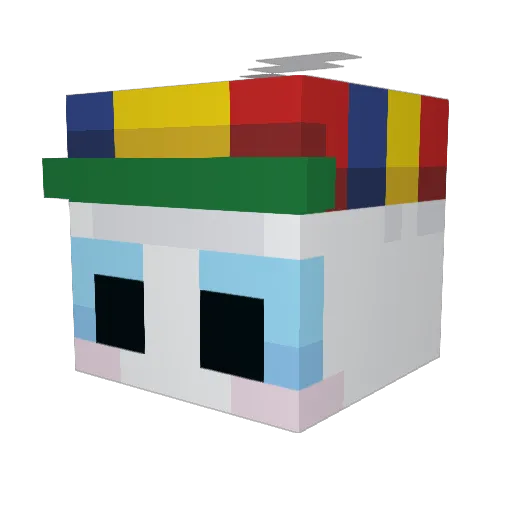 chaoscollective Minecraft avatar head, 3D render