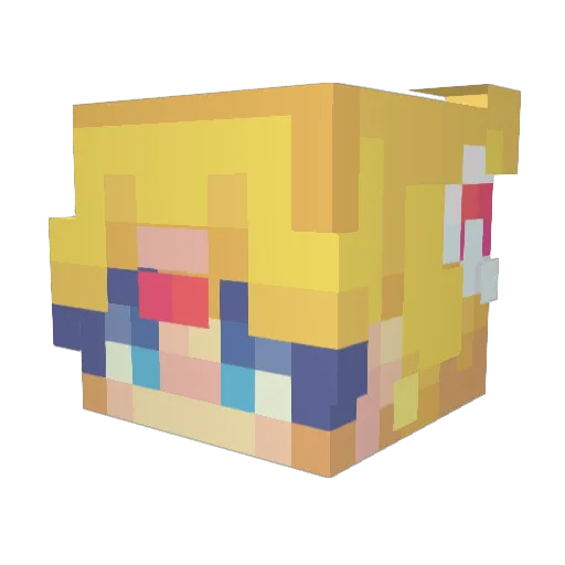 chaosfern Minecraft avatar head, 3D render