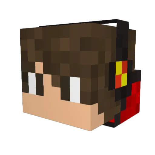 chaosjule Minecraft avatar head, 3D render