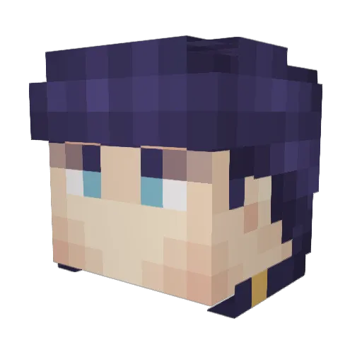 chaoskat Minecraft avatar head, 3D render