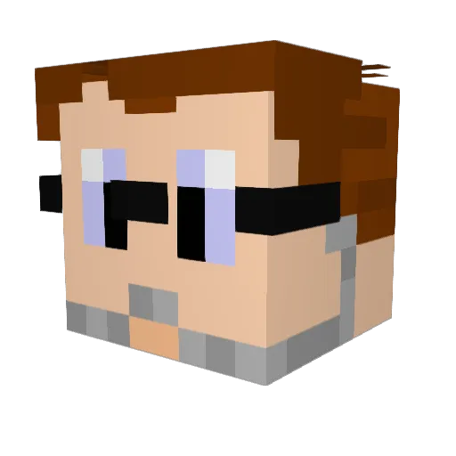 chaosmalefic Minecraft avatar head, 3D render