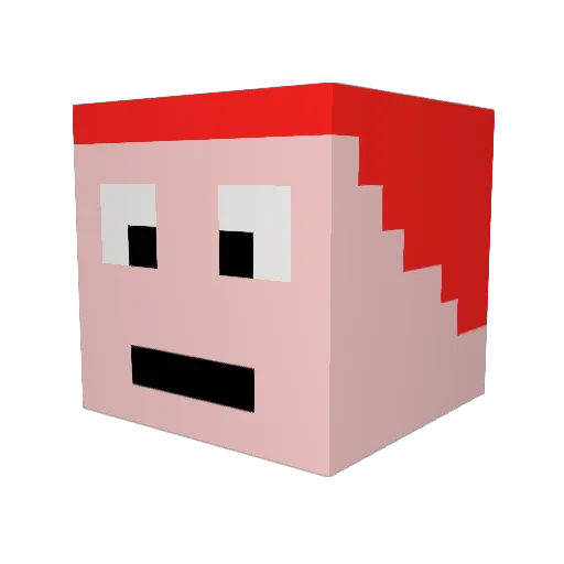 chaosop88 Minecraft avatar head, 3D render