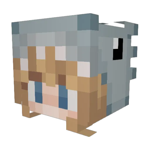 chaostown Minecraft avatar head, 3D render