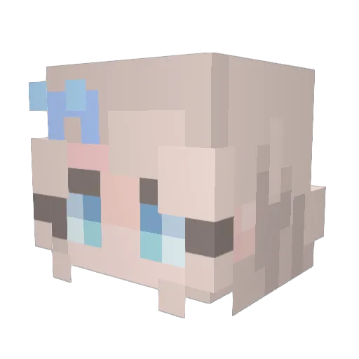 chaoticIust Minecraft avatar head, 3D render