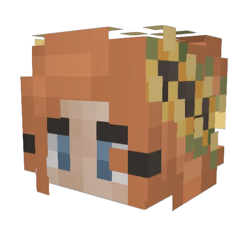 chaoticaxolotl Minecraft avatar head, 3D render