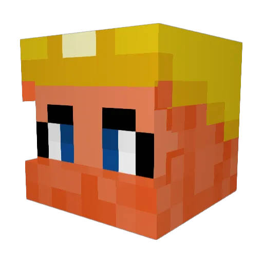 chaoticbutler Minecraft avatar head, 3D render