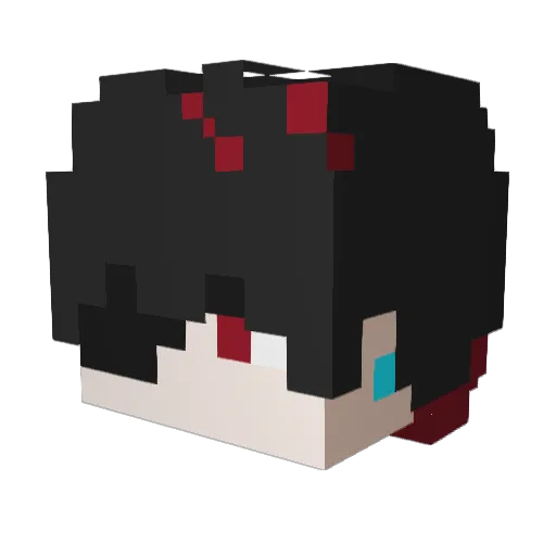 chaowon Minecraft avatar head, 3D render