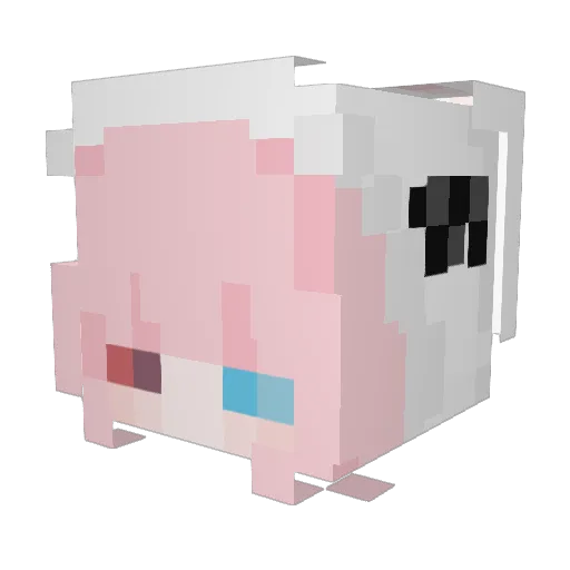 chaphat Minecraft avatar head, 3D render