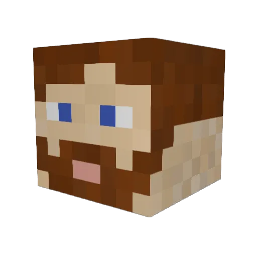 chapium Minecraft avatar head, 3D render