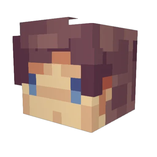 chaplix Minecraft avatar head, 3D render