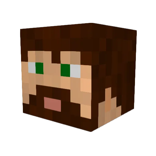 chapo1001 Minecraft avatar head, 3D render