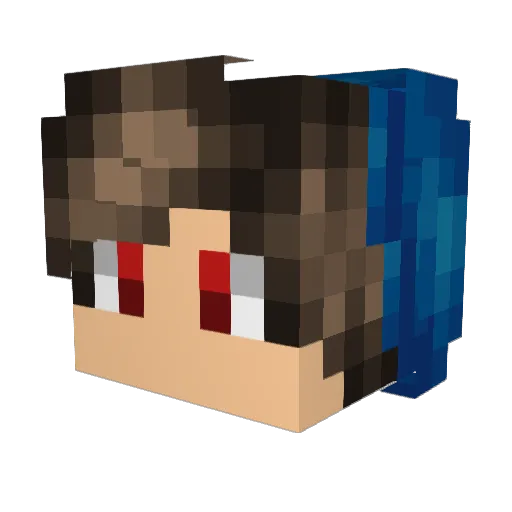 chappi_ Minecraft avatar head, 3D render