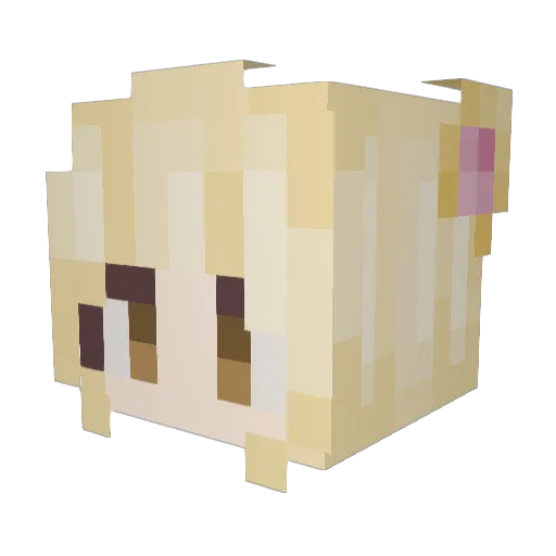 char1ssa3_ Minecraft avatar head, 3D render
