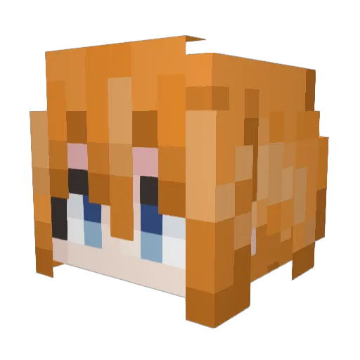 char_minator Minecraft avatar head, 3D render