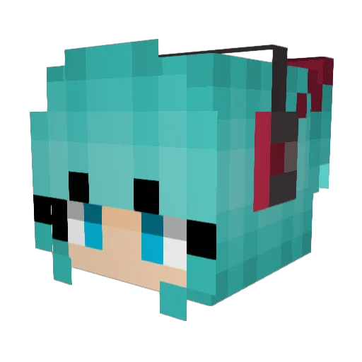 chareeeeeee Minecraft avatar head, 3D render