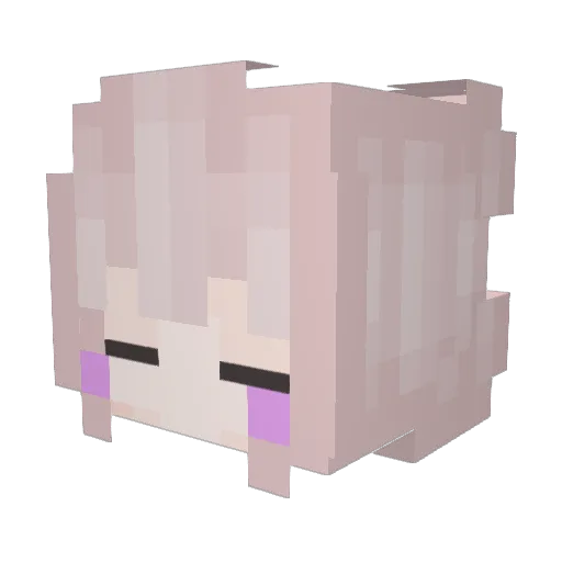 charisbbuwu Minecraft avatar head, 3D render