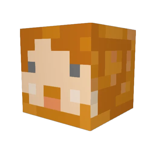charivnick Minecraft avatar head, 3D render