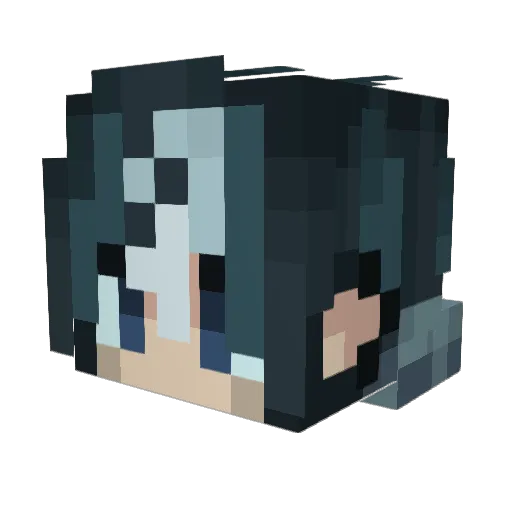 charkieee_ Minecraft avatar head, 3D render