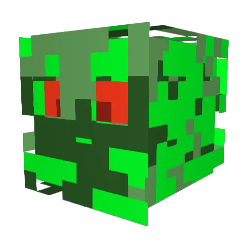 charkiej Minecraft avatar head, 3D render