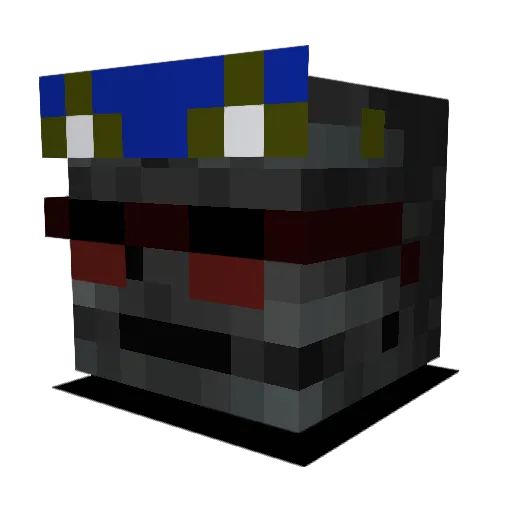charlev Minecraft avatar head, 3D render