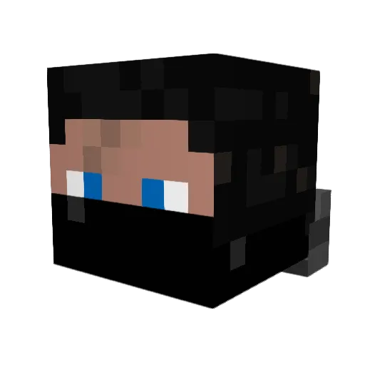 charlieched Minecraft avatar head, 3D render