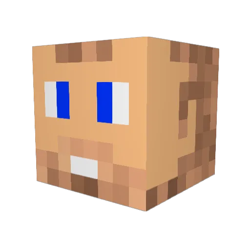 charliescience Minecraft avatar head, 3D render