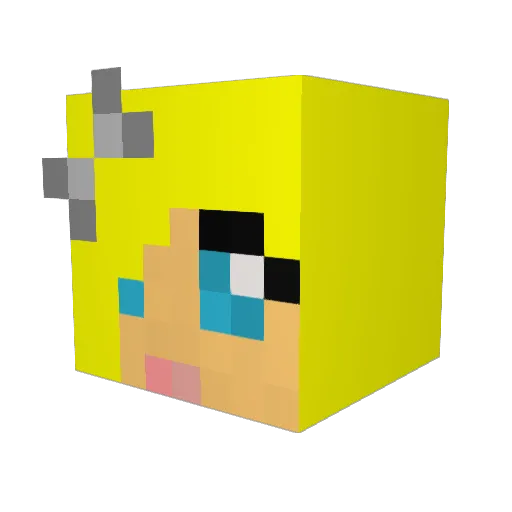 charlikolega Minecraft avatar head, 3D render
