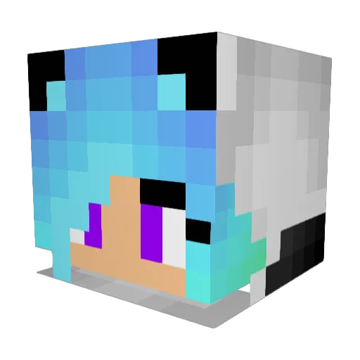 charline49 Minecraft avatar head, 3D render