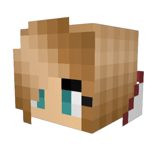charline_2000 Minecraft avatar head, 3D render