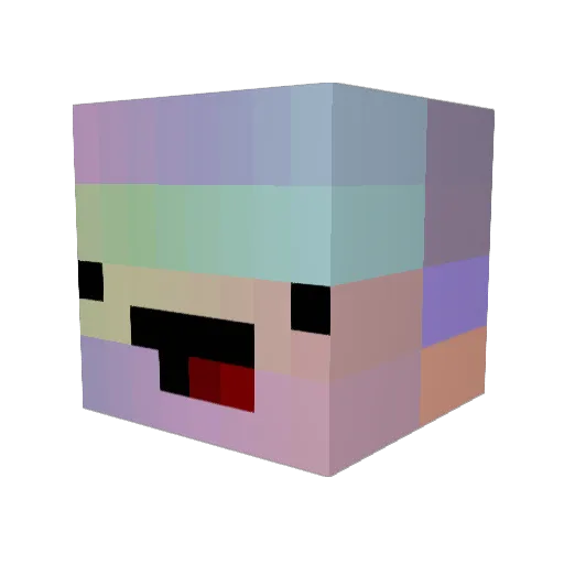 charliposner_ Minecraft avatar head, 3D render