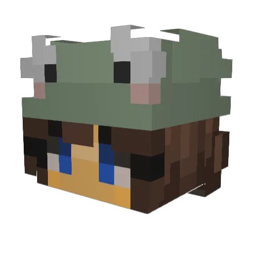charlismh Minecraft avatar head, 3D render