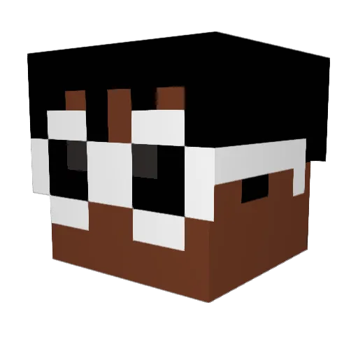 charlitic Minecraft avatar head, 3D render