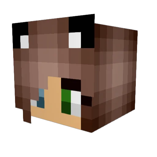 charlivy Minecraft avatar head, 3D render