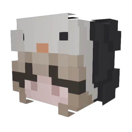 charlottatops Minecraft avatar head, 3D render