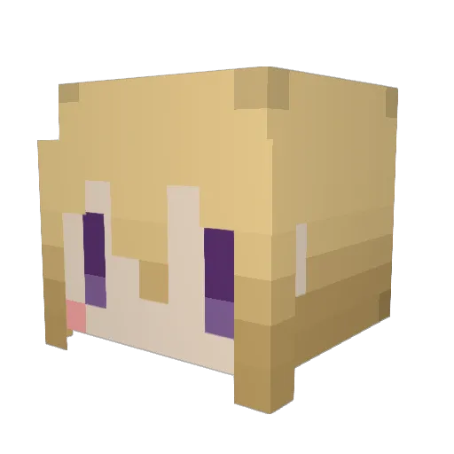 charlotte11 Minecraft avatar head, 3D render