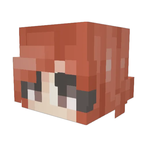 charlottecute Minecraft avatar head, 3D render
