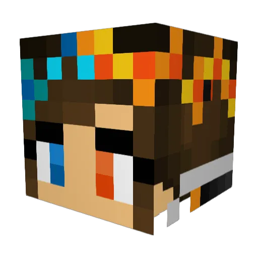 charlottemarmot Minecraft avatar head, 3D render
