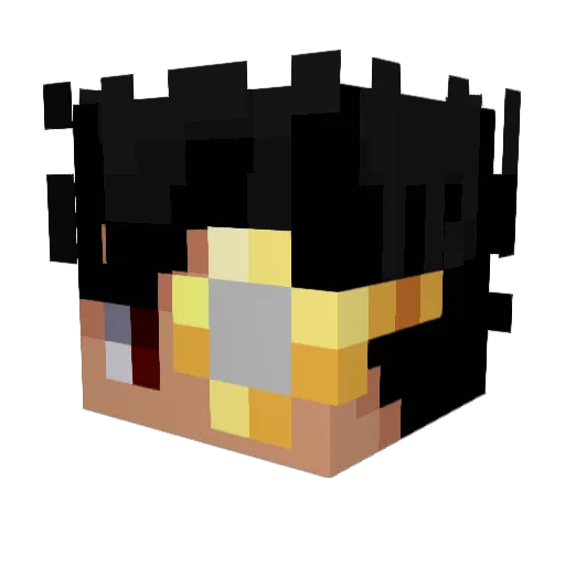 charlxsRED Minecraft avatar head, 3D render
