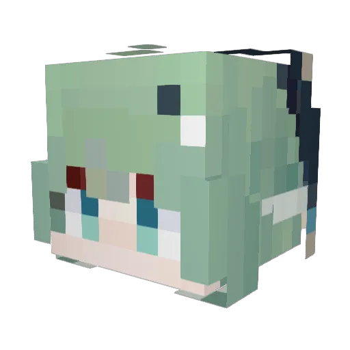 charm129 Minecraft avatar head, 3D render