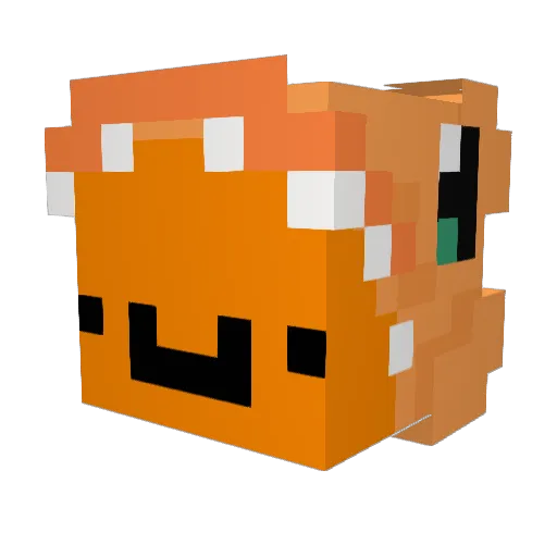charmanderman Minecraft avatar head, 3D render
