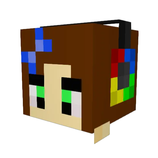 charmed4blue Minecraft avatar head, 3D render
