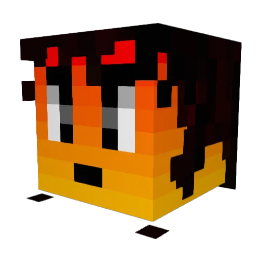 charnau Minecraft avatar head, 3D render