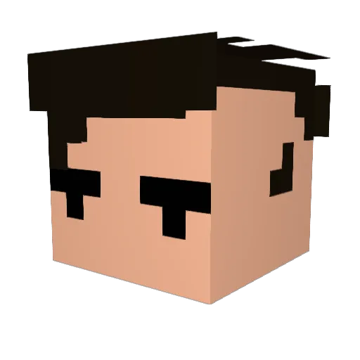 charonland Minecraft avatar head, 3D render