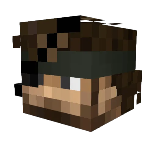 charope Minecraft avatar head, 3D render