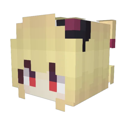 charry_cat Minecraft avatar head, 3D render