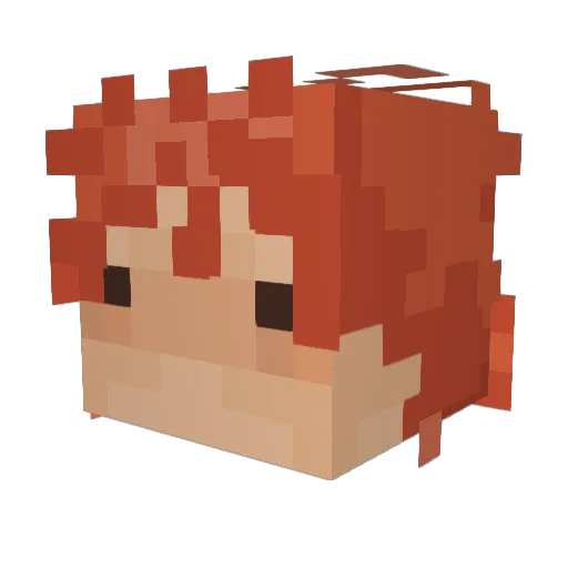 charryturn Minecraft avatar head, 3D render