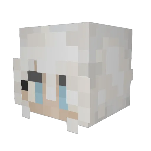 chartTH Minecraft avatar head, 3D render